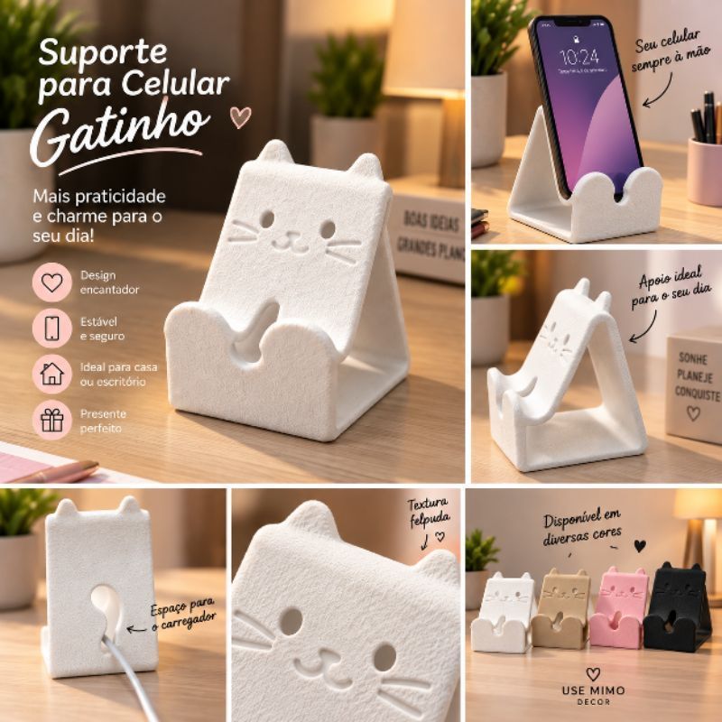 Suporte de Celular Gatinho