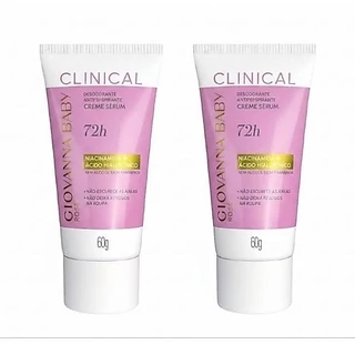 KIT 2 UNIDADES DESODORANTE EM CREME GIOVANNA BABY SÉRUM CLINICAL 60G