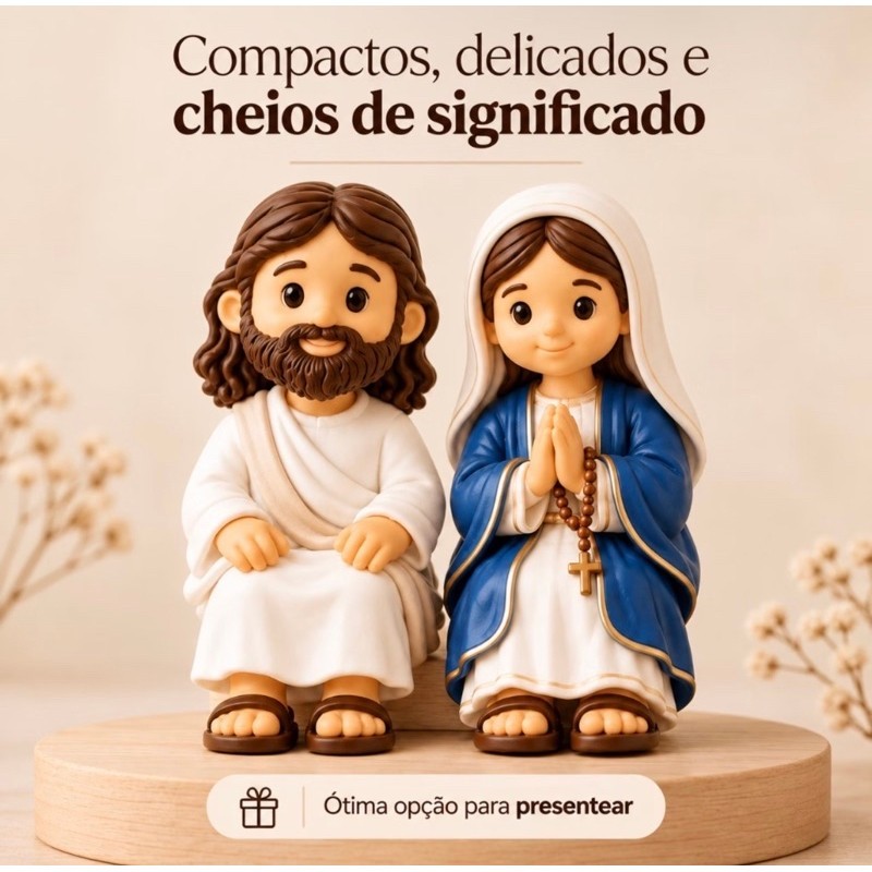 Mini Jesus 5cm Sentado Boneco Decorativo Religioso para Monitor ...