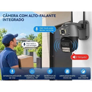Câmera de Segurança Wi-Fi. com Visão Noturna e controle pelo celular