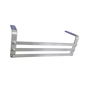KIT 4 ESPETOS para churrasco (2 duplo + 2 chato) + SUPORTE DE ESPETOS DE ALUMÍNIO