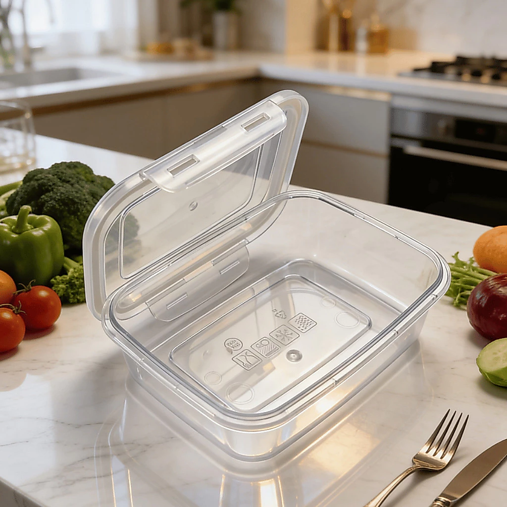 Kit 10 Marmitas Potes 750ml Travas Laterais hermeticas - Livres de BPA Alimentos organiza congelador - KAZIVA