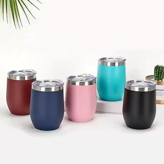 Novo Copo Ovo Cuia Temico 350ml Em Inox Com Tampa Acrilia Envio Imediato