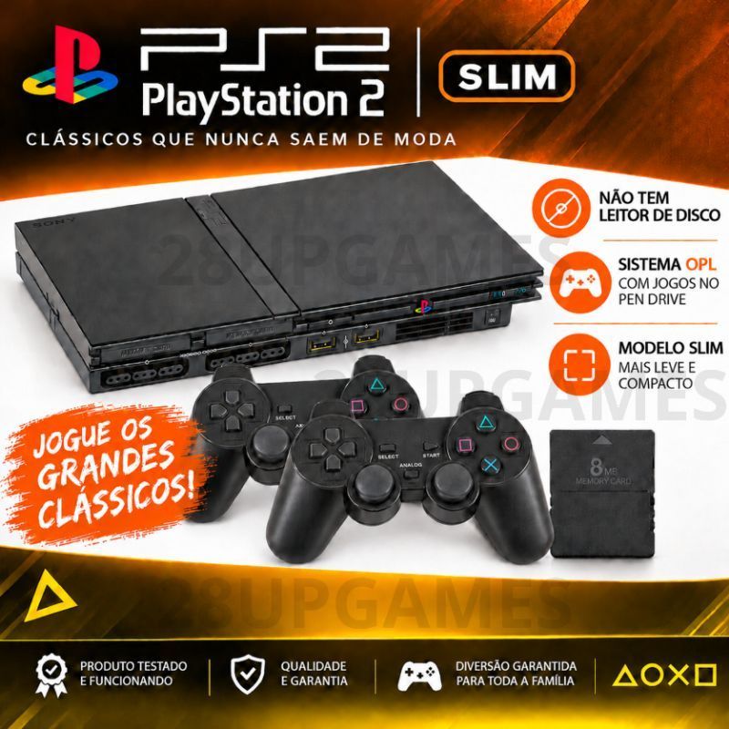 Playstation 2 + OPL + Controle + Jogos - PS2 Sem Leitor