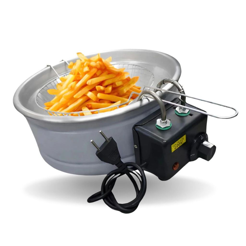 Fritadeira Elétrica Industrial 5L Inox - Segurança e Durabil