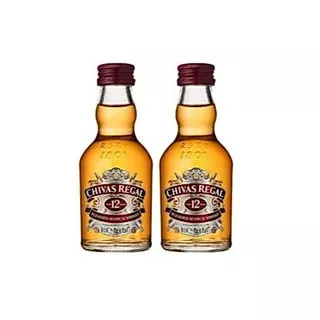 MINIATURA WHISKY CHIVAS 12A 50ML KIT 2 UNIDADES