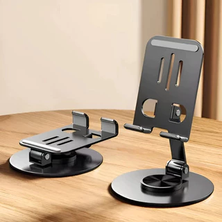 Aluminum Desktop Stand with 360o Adjustable Rotating Base for Smartphones and Tablets Cell Phone Tablet Aluminum