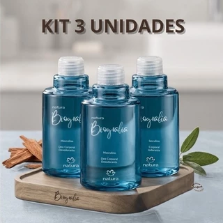 Natura Biografia Masculino Refil Kit 3 Unidades 100ml cada.