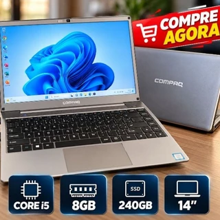 Notebook Compaq Presario Intel Core i5 6ª Geração 8GB RAM SSD 240GB Seminovo