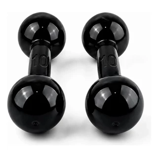 Par De Halteres Bola 10kg Cada Emborrachados Musculação