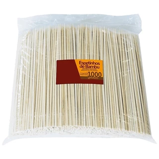 Espeto De Bambu 25cm Espetinho Para Churrasco 1000 Unidades - Natural Produtos