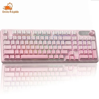Teclado de jogo, efeito de iluminação RGB, silencioso, à prova d'água, tecla anti-fantasma, adequado para jogo/escritóri