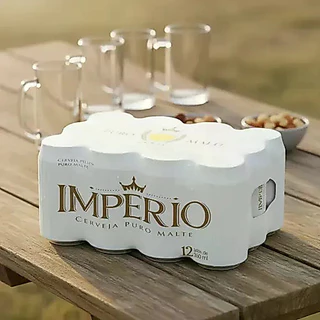 Cerveja Império Pilsen Lata 350ml 12 Unidades