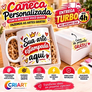 Caneca Personalizada Natal Aniversário Nome Frase ou Foto Dia dos Pais