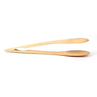 Pegador de Salada de Bambu para Servir Utensílios de Cozinha Multiuso Ecokitchen 30cm Kehome