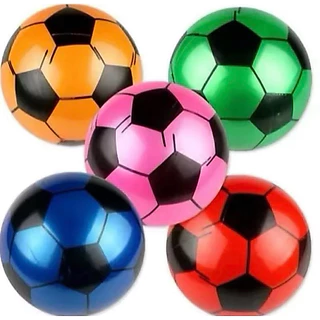 Kit 60 Bola de Futebol Colorida Leve Vinil / Cor Sortida