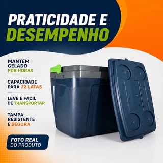 Caixa Térmica Cooler 16 Litros Capacidade 22 Latas Com Alça