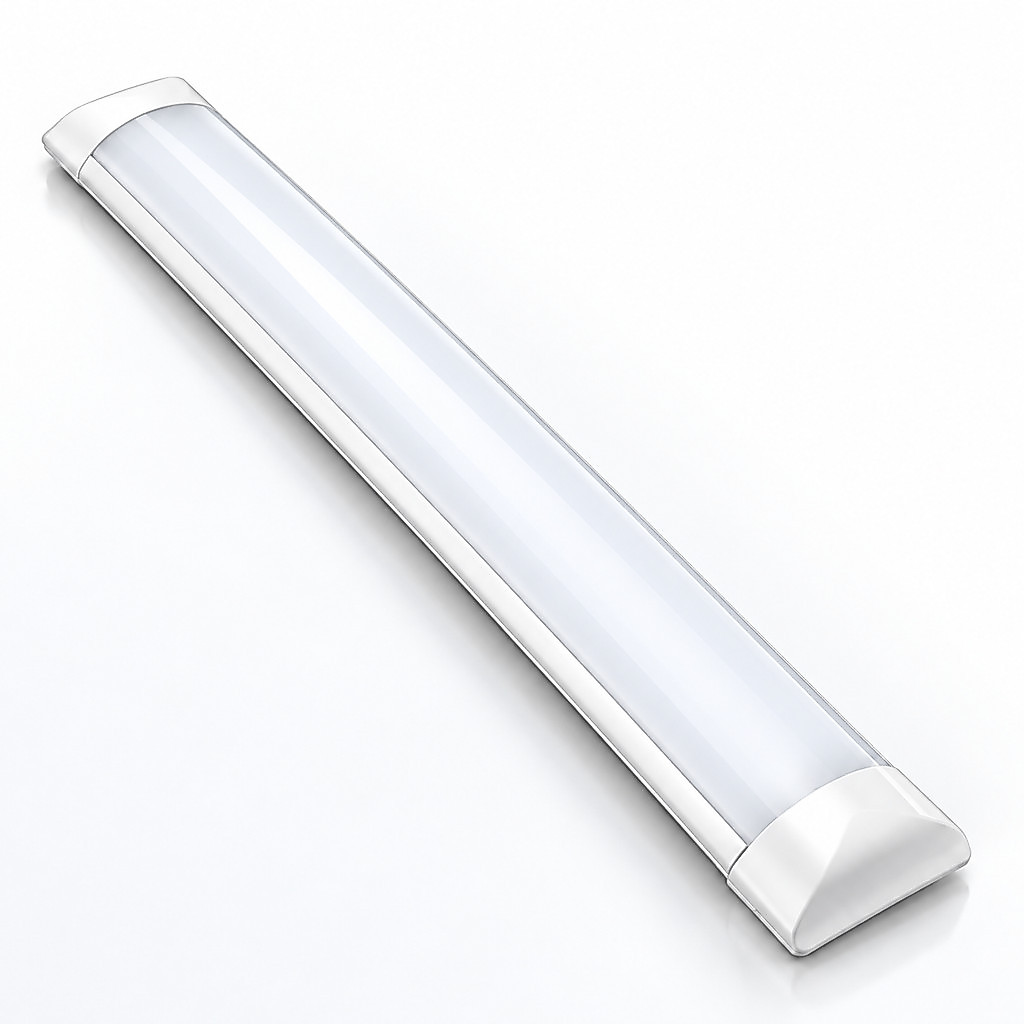 Luminária LED Linear Tubular Slim 120cm 40W Sobrepor Bivolt Branco Frio ...