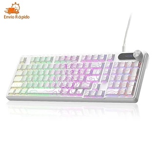 Teclado Gamer Semimecânico com Luz RGB Personalizável, Teclas Macias e Silenciosas Ótimo para Jogos e Uso no Escritório