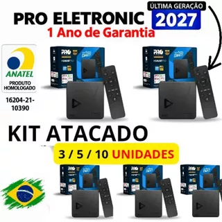 Kit 3 5 10 Unidades Smart Box Proeletronic Smartpro Prosb-3000/16 Gb 4k Hd Revenda / Atacado Logista Distribuidora