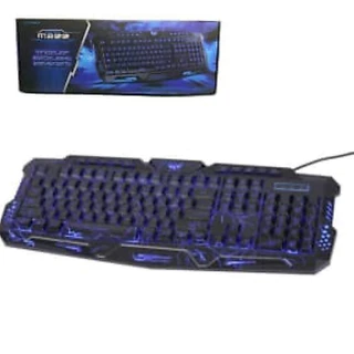 Teclado Semi-mecânico Gamer Jogos Preto Seisa M200 Led Rgb Idioma Português Brasil