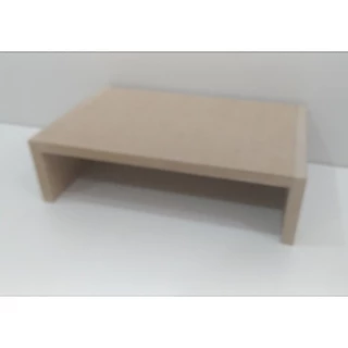 Suporte ergométrico para monitor em MDF cru altura ideal
