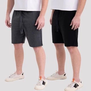 2 Bermudas Moletom Com 3 Bolsos Boa Para TREINO ACADEMIA CASUAL Shorts Moletom Masculina kit 2