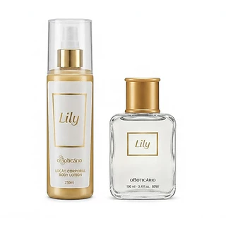 Kit 2 Body Splash Lily + Perfume Perfume Lily 100ml Feminino Fragrância Elegante Sofisticada