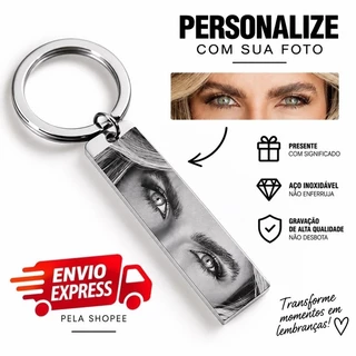 Chaveiro Personalizado Foto Nome Spotify Namorado Casal Lembrança Amizade - Presente com significado