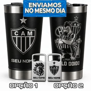 Copo Térmico Personalizado Atlético MG Galo Gravado a Laser
