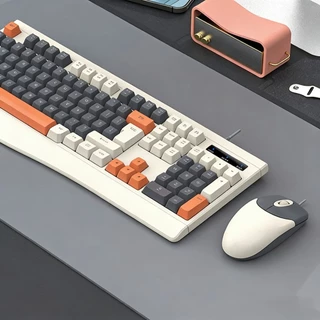 Teclado e Mouse com Fio USB ABNT2 – Teclas Macias, Membrana, Confortável e Durável
