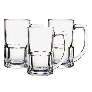 Kit 4 Canecas de Chopp Cerveja De Vidro Chopp 340ML Super Resistente Linha Jade Sl0868