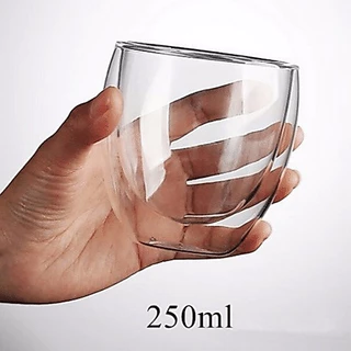 Copo Duplo 250ml Chá Whisky Café Vidro Duas Camadas Isolamento Térmico