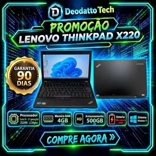 Notebook Lenovo ThinkPad X220 Core i5 2.50GHz 4GB HD 500GB - revisado e pronto para uso