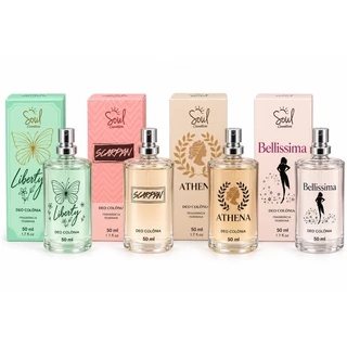 Kit 4 Colônias 50ml Cada - Ótimo para o dia a dia