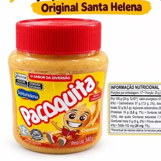 Pasta de Amendoim PAÇOQUITA - cremosa Santa Helena 340g - Sabor Original