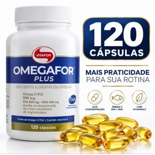 OMEGAFOR®️ PLUS: Ômega 3 120 Cápsulas