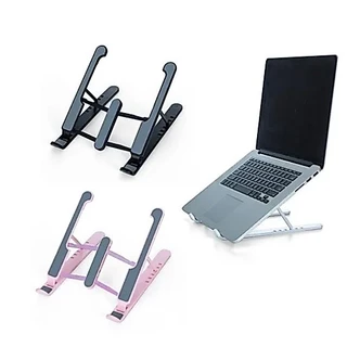 Suporte Para Notebook, Laptop, Multi-Posições, Ótima qualidade, Rosa e Preto Dobrável