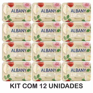 Kit 12 Sabonetes Albany Rosa Aveludada 85g