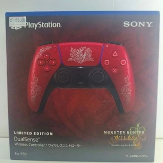 Controle Sem Fio DualSense PlayStation 5 Edição Limitada Monster Hunter Wilds Vermelho