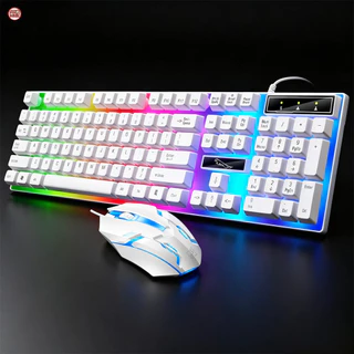 Combo Teclado e Mouse Gamer com Luzes RGB Fio de 1.5m, Resolução 1600dpi e Tecla Ç!