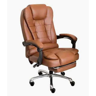 Cadeira De Escritório Presidente Ergonomia Estofado Couro Cor Preta 4024