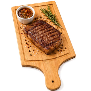 Tábua de Carne Rústica Eucalipto Cabo Esculpido de Corte em Madeira Tábua para Carne Churrasco Cozinha Resistente