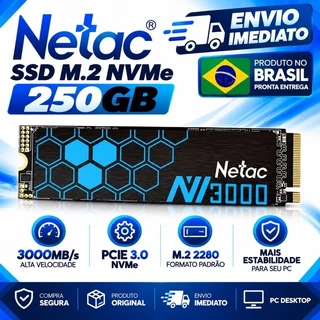 SSD M.2 NVMe Netac 250GB 3000MB/s PCIE 3.0.