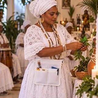 Bolsa Cartucheira Pochete Cambone Cambonar Terreiro Axé Jurema Candomblé Jurema Kimbanda Ateliê Karla Angelina