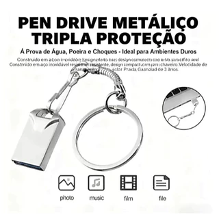 Mini Pendrive Chaveiro Metálico USB 2.0 4GB 8G 16G 32G 64G 🔑💾 Original