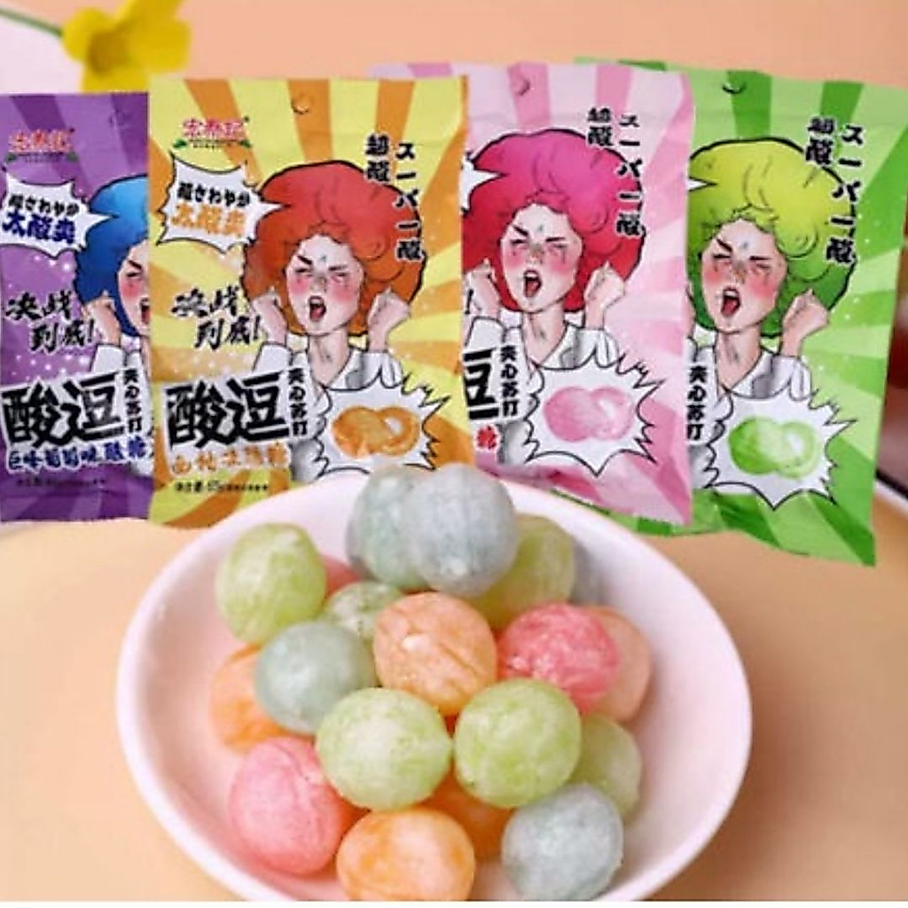 Balas Chinesas Super Azeda Hong Tai Kee Foods 65g - Toranja, Limão