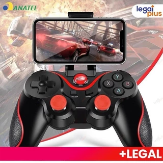 Controle Joystick Bluetooth Universal + cabo usb + suporte para Celular Tablet Android Ipad33