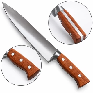 Faca do chef profissional de 12 e 14 polegadas forjada em aço inoxidável 440c full tang para cozinha e churrasco