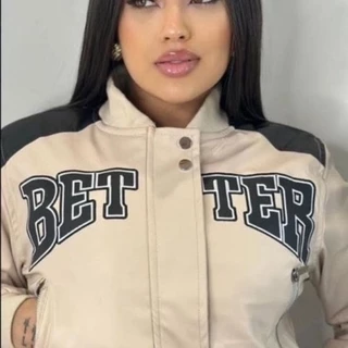 jaqueta Feminina Better College Preto/Branco | Motoqueiro Moderna e Estilosa